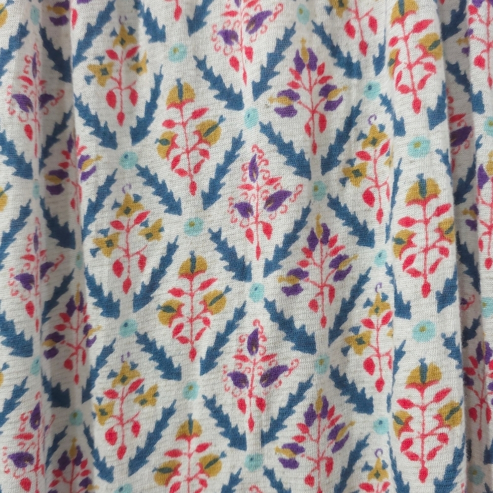 LUCKY BRAND Boho Floral Peasant Blouse with Border Print – Relaxed Fit, Nwt, L - Picture 14 of 16